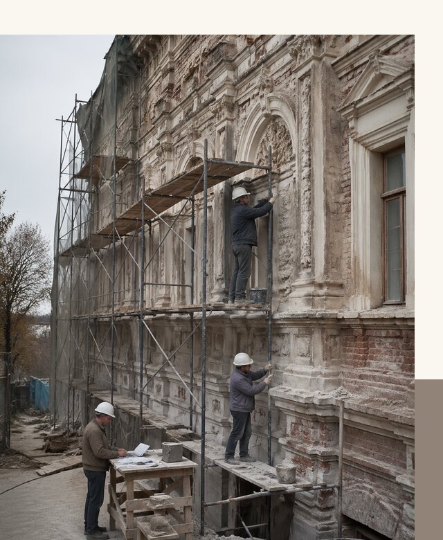 Реставрация объектов культурного наследия под ключ в Новодвинске