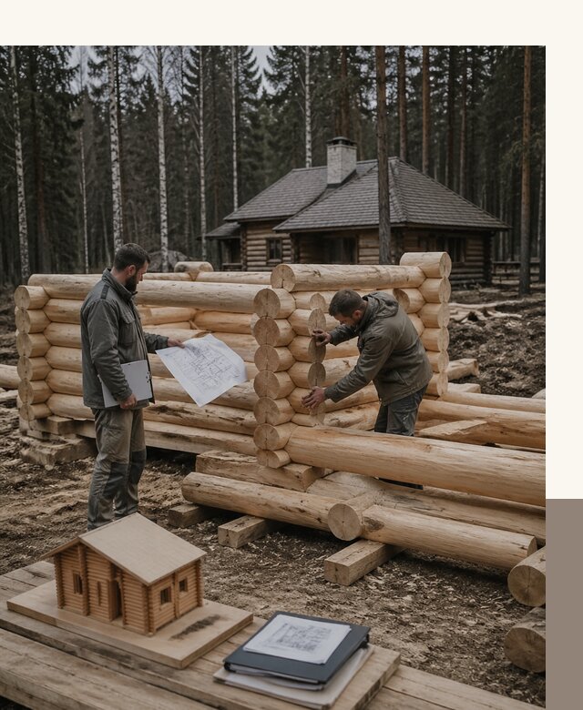 Проектирование и строительство домов из бревна в Новодвинске